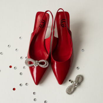 Ozdoby do obuwia Srebrne kokardki sznurki/ Dream