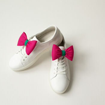 Ozdoby do obuwia kokardy kolorowe / Fresh Pink