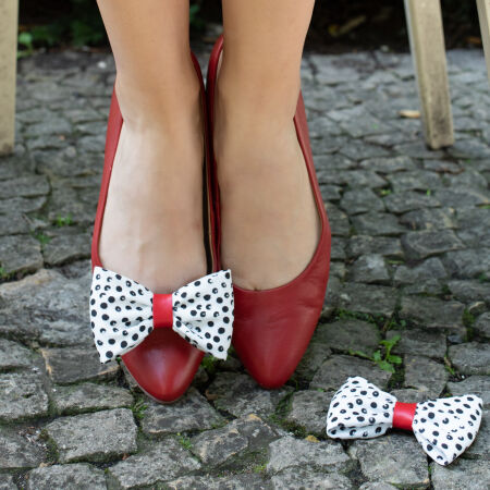 Klipsy do butów Kokardki w kropki / Little Dots