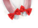 Klipsy do butów ślubnych- czerwone kokardy