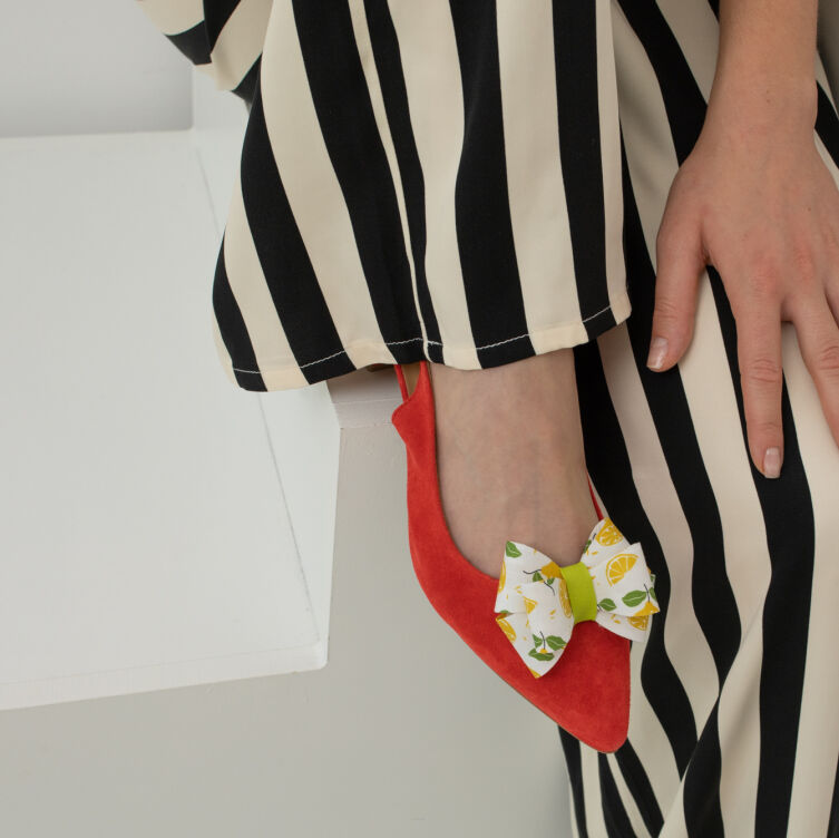 Ozdoby do obuwia Kokardki 3d L / Lemon