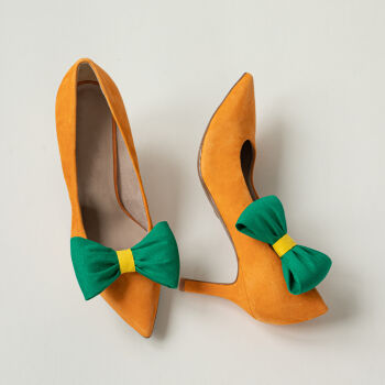 Klipsy do butów kokardy / Fresh Green