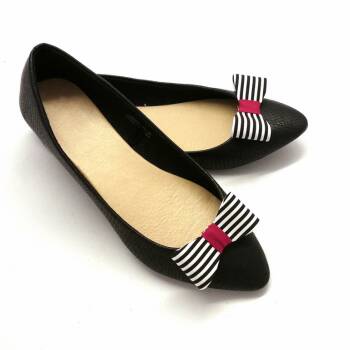 Kokardki do butów Happy Colors / Fuchsia&Stripes