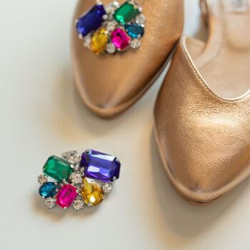 Klipsy do obuwia kolorowe / Glamour Mini
