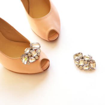 Klipsy do butów z cyrkoniami Glamour / Silver