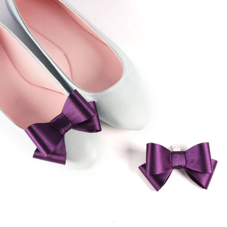 Kokardki do butów 3D Lovely / Purple