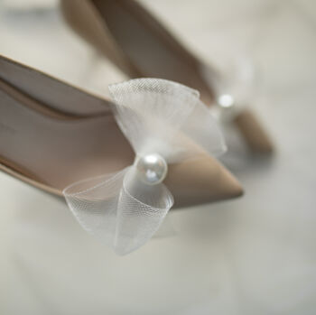 Klipsy do butów kokardy / Kokardy z perłą 2