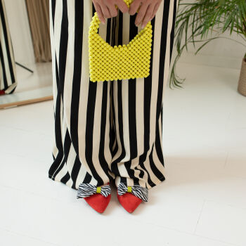 Ozdoby do obuwia Asymetryczne kokardy / Zebra