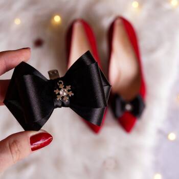 Ozdoby do butów Kokardy 3d L / Black Detail