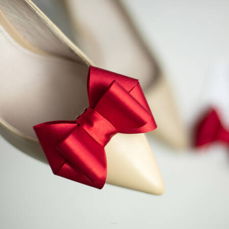 Ozdoby do butów ślubnych 3D Czerwone